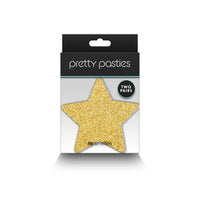 Copricapezzoli a forma di stella Pretty Pasties Gold. Trovali su sexy shop online DesireVibe.com