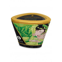 Candela da Massaggi Shunga al Tè Verde chiusa. Trova su sexy shop online DesireVibe.com
