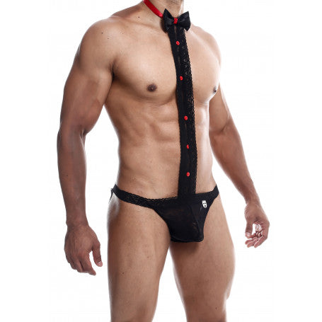 Perizoma in pizzo con cravatta MOB Tuxedo Lace Thong