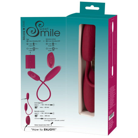 Ovetto vaginale vibrante doppio RC Shaking & Vibrating Love Egg Duo