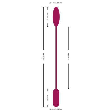 Ovetto vaginale vibrante doppio RC Shaking & Vibrating Love Egg Duo