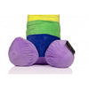 Parte inferiore del peluche arcobaleno a forma di pene. Disponibile su desirevibe.com