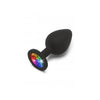 Plug anale in silicone nero Rainbow Booty Jewel