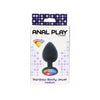Plug anale in silicone nero Rainbow Booty Jewel