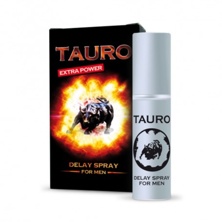 Spray ritardante Tauro Extra Power per uomini, disponibile online su desirevibe.com.