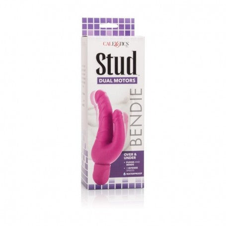 Confezione vibratore 'Stud Dual Motors' con motori doppi, disponibile su desirevibe.com